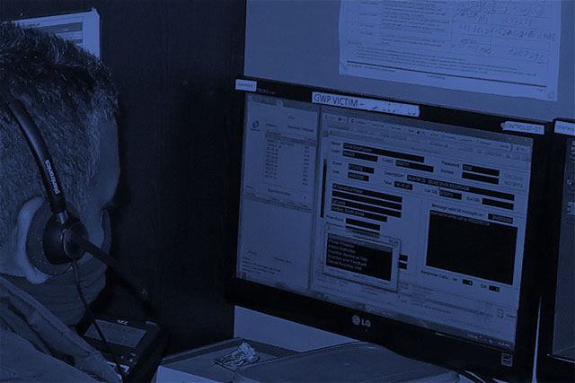 Security monitoring control room setup
